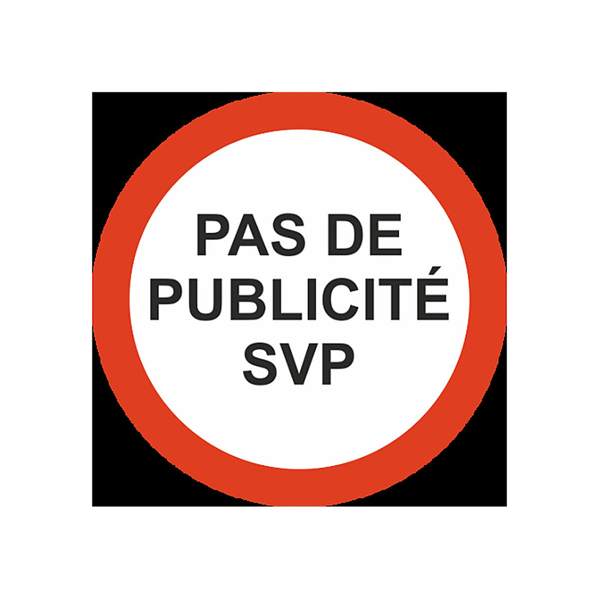 Sticker Stop Pub Rond Rouge – Signalétique Interdiction