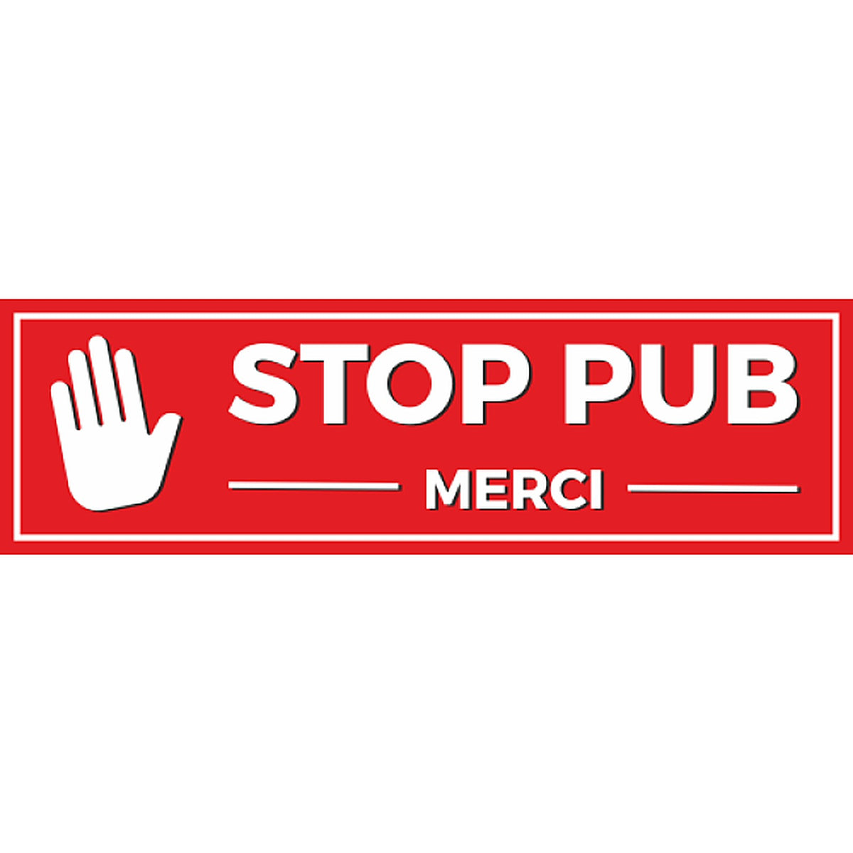 Sticker STOP PUB rouge – Signalétique boîtes aux lettres