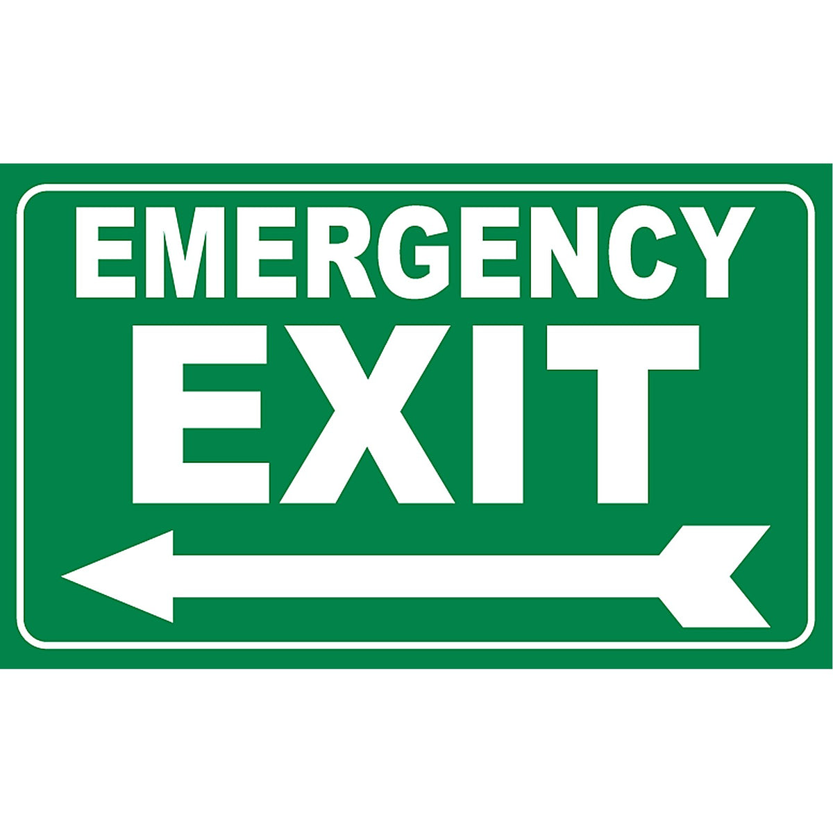 Autocollant Stickers Diamètre 12x16cm Emergency Exit vert