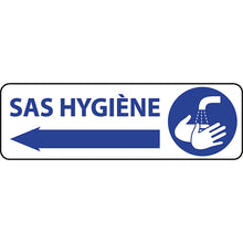 Panneau PVC 3mm 30x10cm SAS Hygiène à gauche
