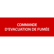 Panneau PVC 3mm 30x10cm Commande D’Evacuation De Fumée