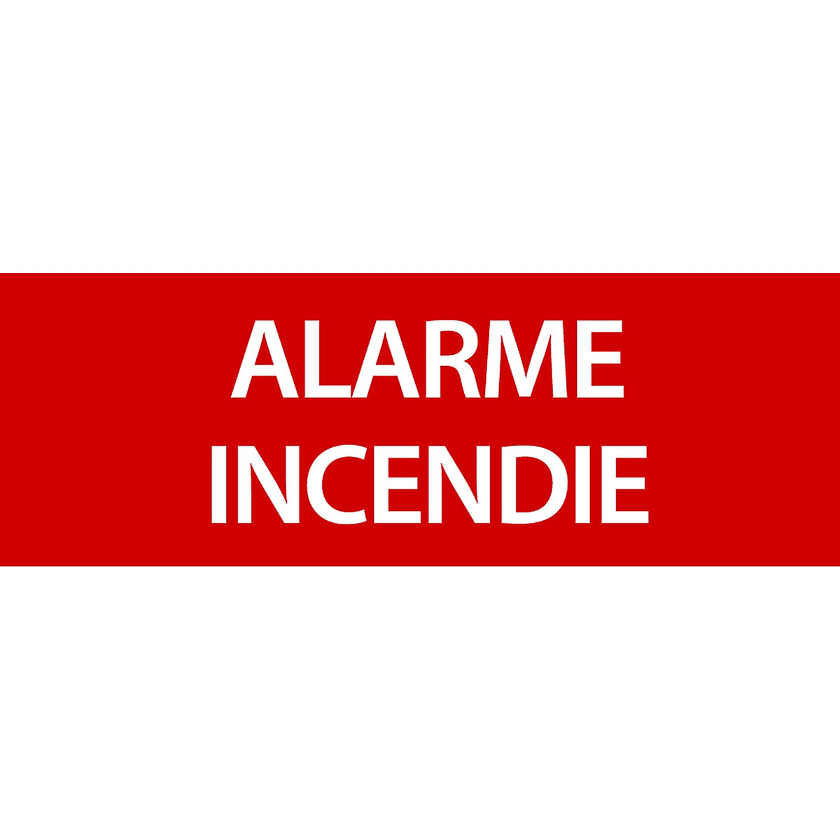 Panneau PVC 3mm 18x6cm Alarme Incendie
