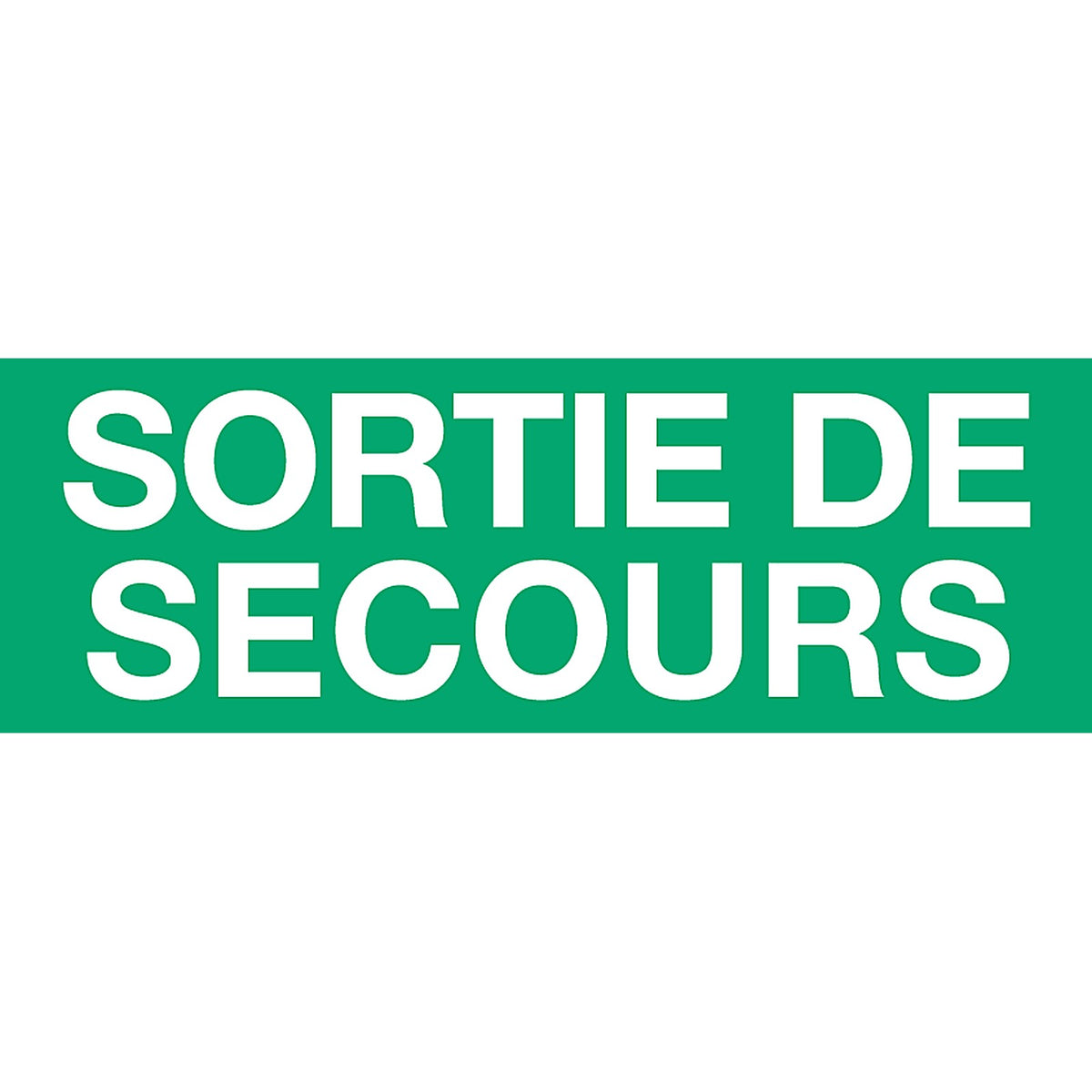 Panneau PVC Diamètre 24x8cm Sortie de secours épaisseur 3mm