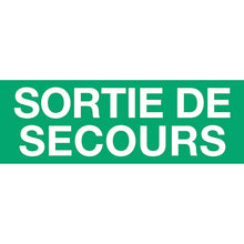 Panneau PVC Diamètre 18x6cm Sortie de secours épaisseur 3mm