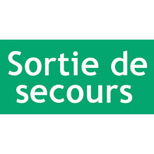 Panneau PVC Diamètre 18x24cm Sortie de secours épaisseur 3mm