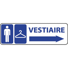 Panneau PVC 3mm 30x10cm Vestiaire Homme à droite
