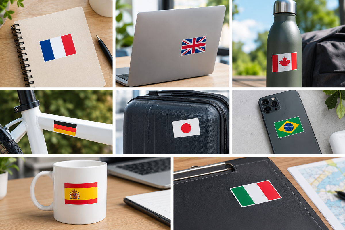 Stickers drapeaux du monde