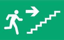 Panneau PVC Diamètre 10x30cm Evacuation escalier droite épaisseur 3mm