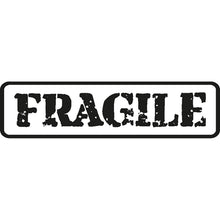 Panneau PVC 3mm 30x10cm Fragile rectangle noir