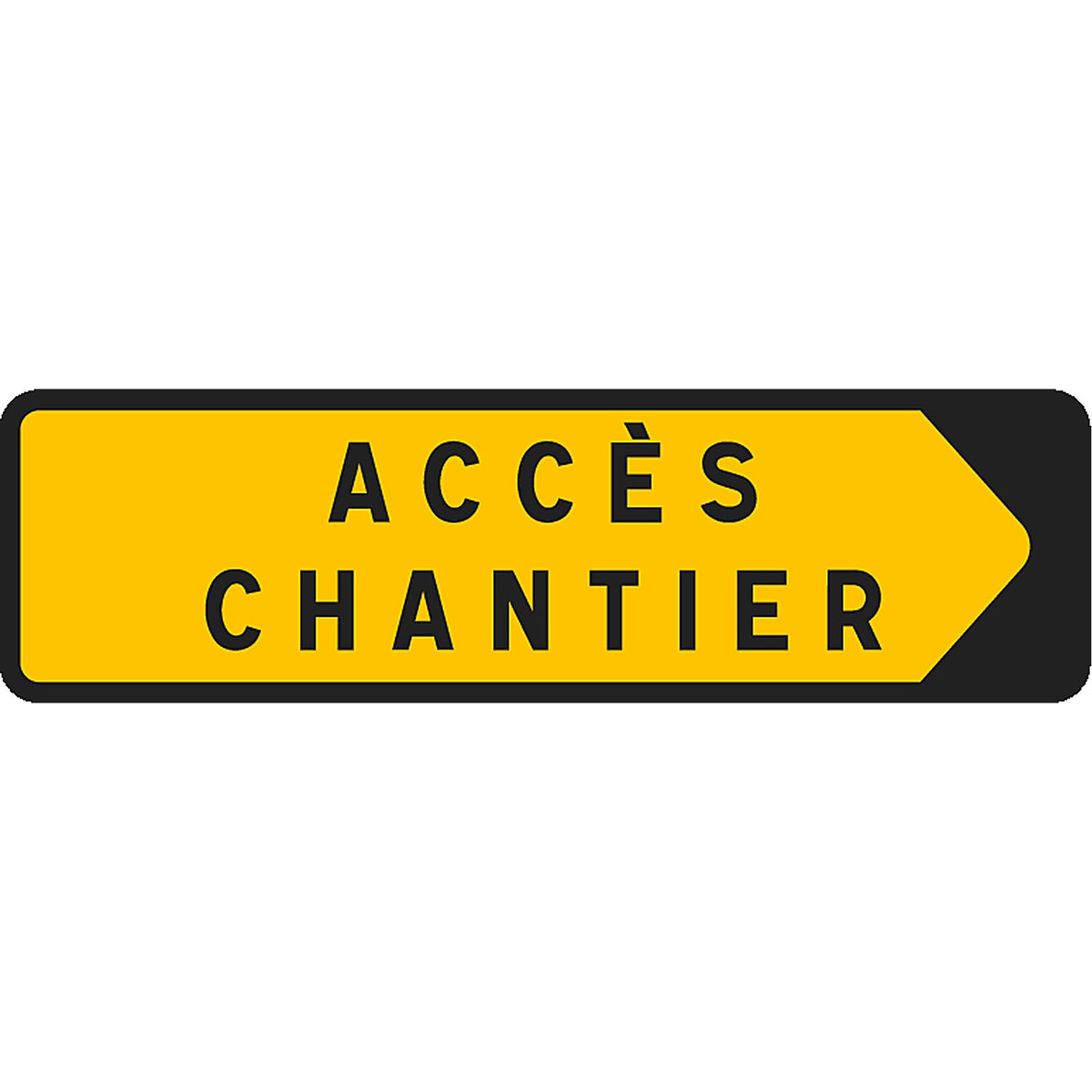 Panneau PVC 3mm 24x8cm Accès Chantier
