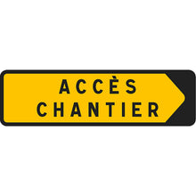 Panneau PVC 3mm 30x10cm Accès Chantier