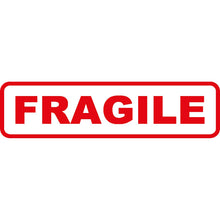 Panneau PVC 3mm 30x10cm Fragile rectangle rouge