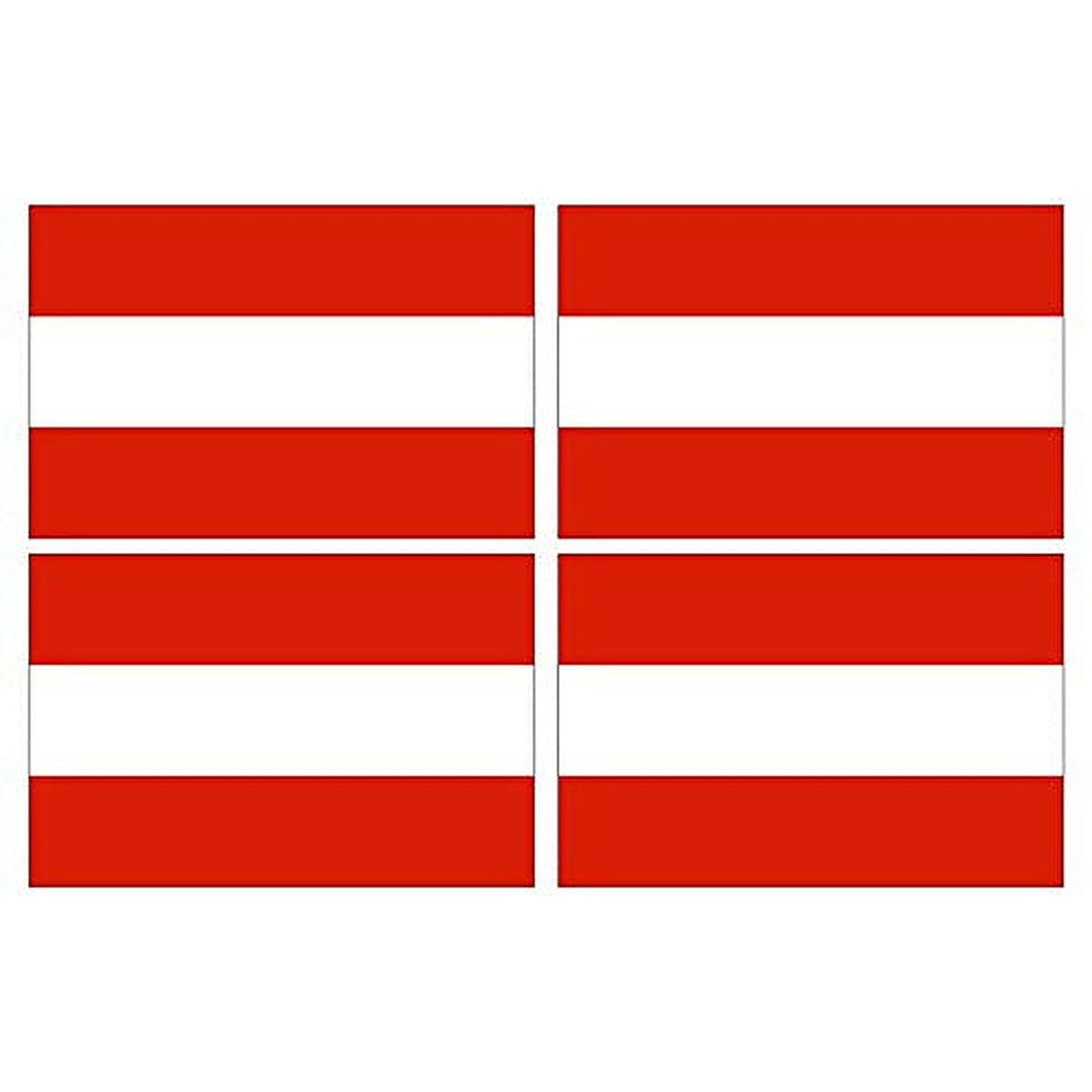 Supstick Lot de 4 Autocollants Stickers Drapeau de Pays Nation Autriche Format 12x8cm