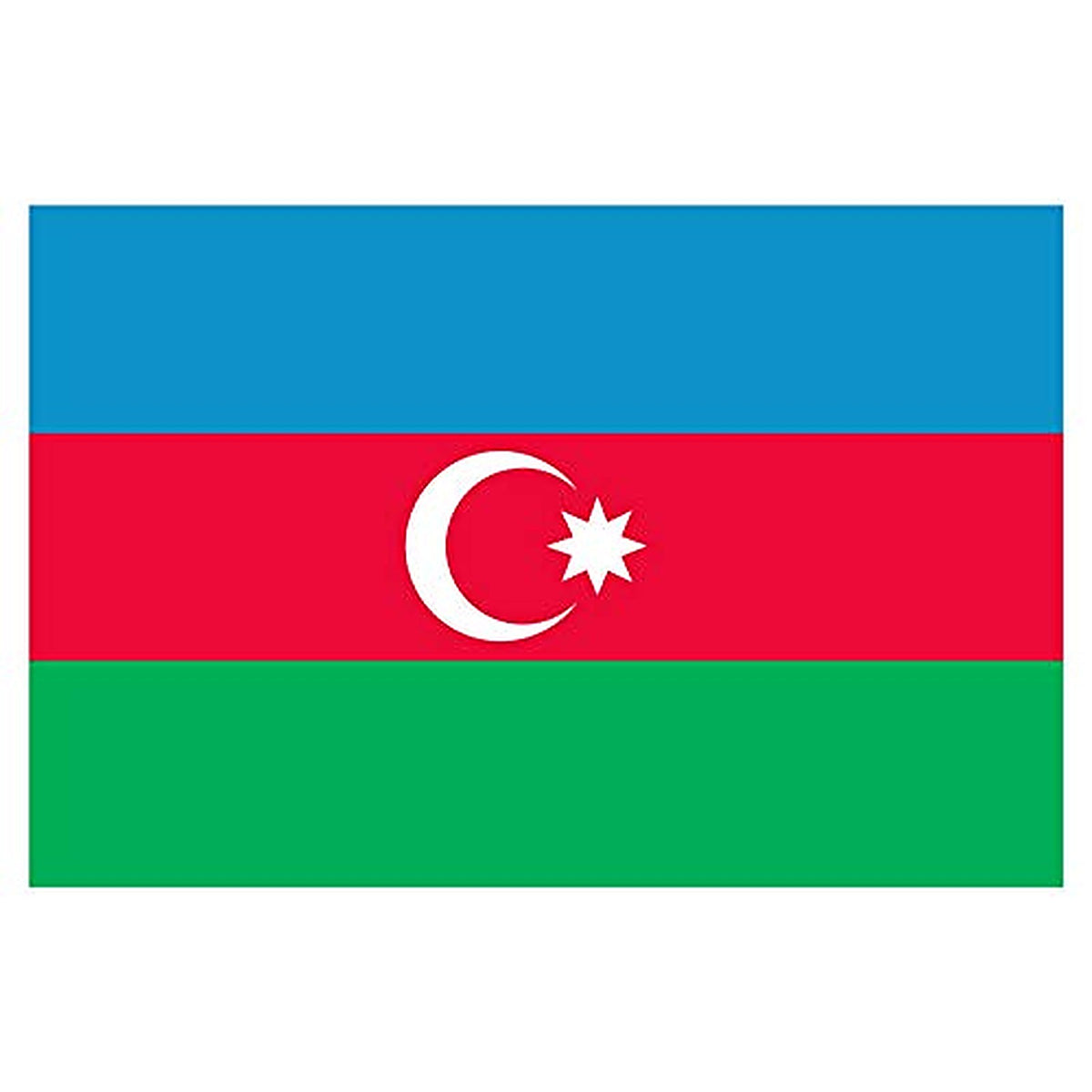 Supstick Autocollant Stickers Drapeau de Pays Nation azerbaidjan Format 15x10cm