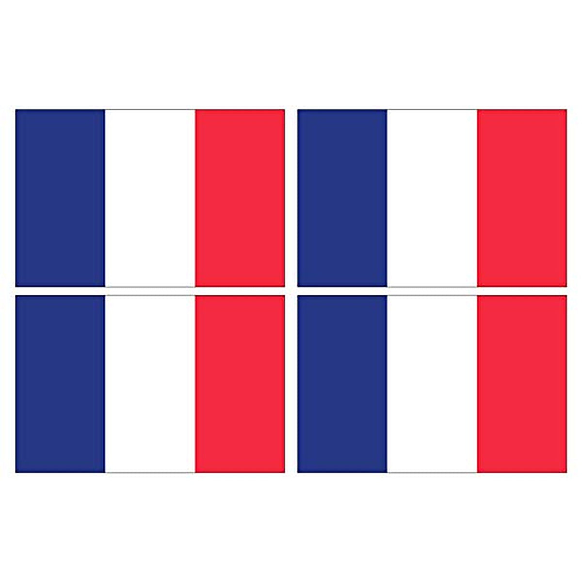 Supstick Lot de 4 Autocollants Stickers Drapeau de Pays Nation France Format 12x8cm