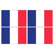 Supstick Lot de 4 Autocollants Stickers Drapeau de Pays Nation France Format 12x8cm