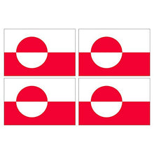 Supstick Lot de 4 Autocollants Stickers Drapeau de Pays Nation Groenland Format 12x8cm