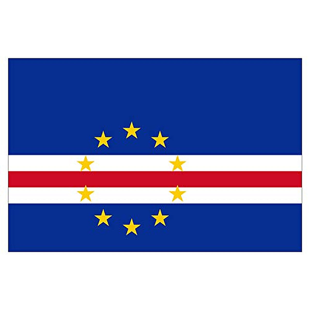 Supstick Autocollant Stickers Drapeau de Pays Nation Cap-Vert Format 18x12cm