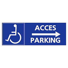 Supstick Autocollants Stickers Handicapé - Personne à mobilité réduite accès Parking flèche Gauche Format rectangulaire 