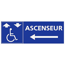 Supstick Autocollants Stickers Handicapé - Personne à mobilité réduite Ascenseur handicapé flèche Gauche Format rectangu