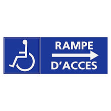 Supstick Autocollants Stickers Handicapé - Personne à mobilité réduite Rampe d’accès flèche Droite Format rectangulaire 
