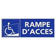 Supstick Autocollants Stickers Handicapé - Personne à mobilité réduite Rampe d’accès Format rectangulaire 18x6cm