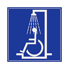 Supstick Autocollants Stickers Handicapé - Personne à mobilité réduite Douche 20x20cm