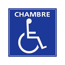 Supstick Autocollants Stickers Handicapé - Personne à mobilité réduite Chambre 20x20cm