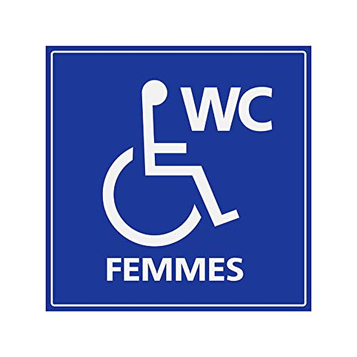 Supstick Autocollants Stickers Handicapé - Personne à mobilité réduite WC Femmes 20x20cm