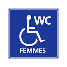 Supstick Autocollants Stickers Handicapé - Personne à mobilité réduite WC Femmes 20x20cm