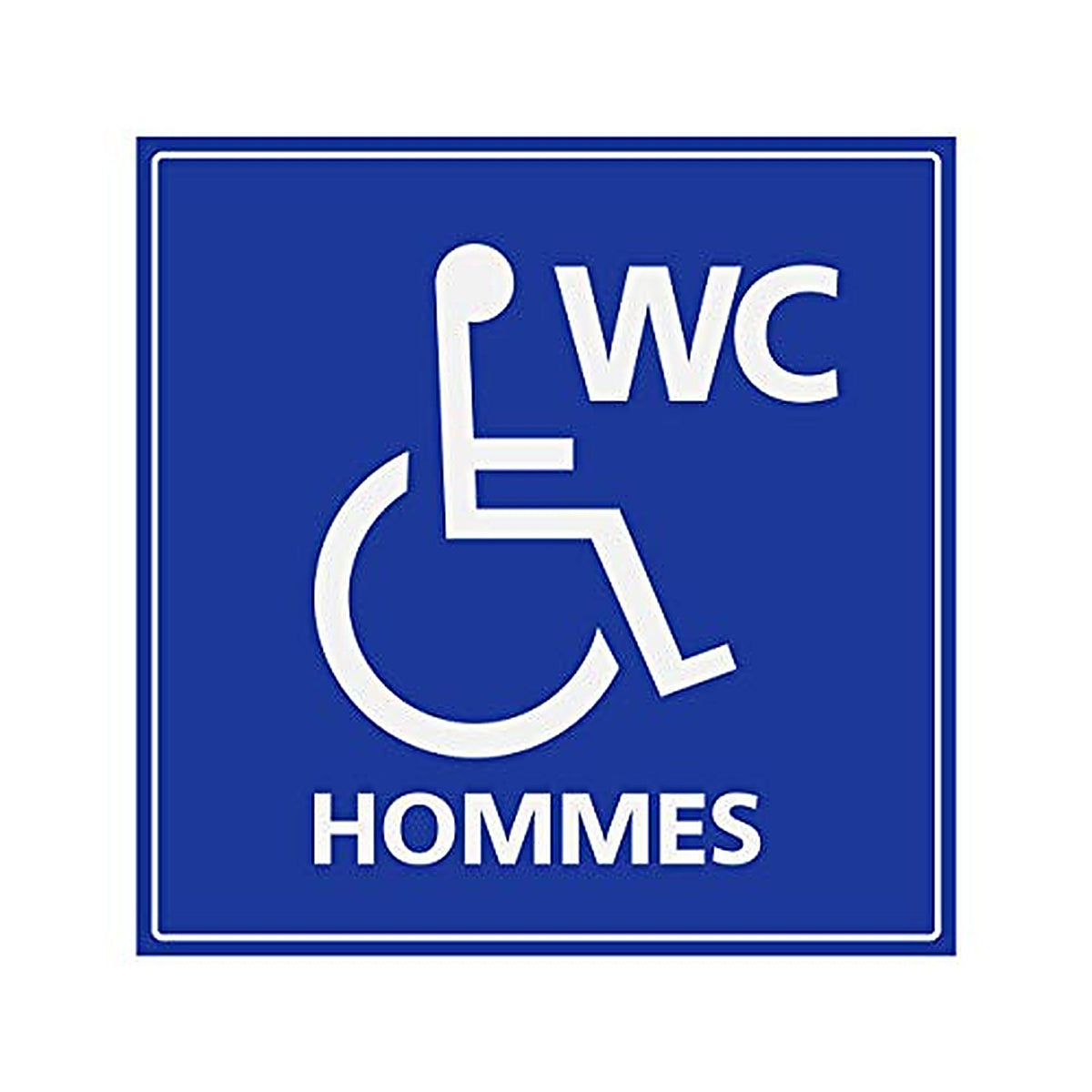 Supstick Autocollants Stickers Handicapé - Personne à mobilité réduite WC Hommes 20x20cm