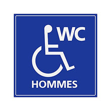 Supstick Autocollants Stickers Handicapé - Personne à mobilité réduite WC Hommes 20x20cm