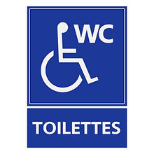 Supstick Autocollants Stickers Handicapé - Personne à mobilité réduite Toilette WC 7,5x10cm