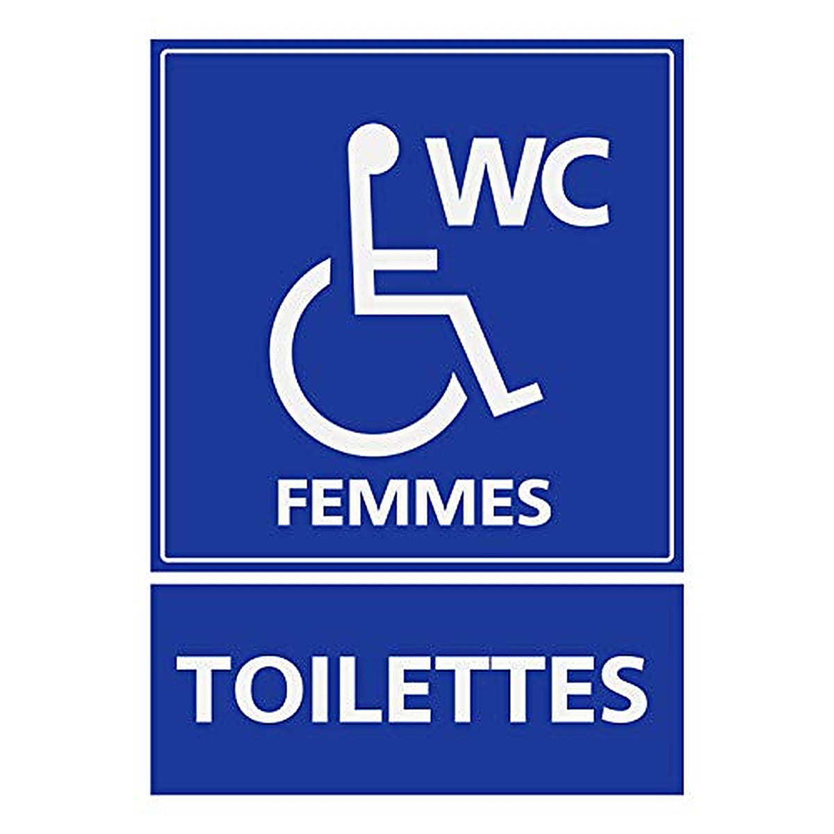 Supstick Autocollants Stickers Handicapé - Personne à mobilité réduite Toilette WC Femmes 9x12cm
