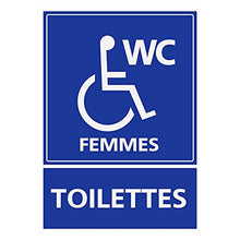 Supstick Autocollants Stickers Handicapé - Personne à mobilité réduite Toilette WC Femmes 9x12cm