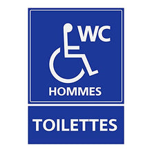 Supstick Autocollants Stickers Handicapé - Personne à mobilité réduite Toilette WC Hommes 4,5x6cm