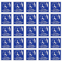 Supstick Lot de 25 Autocollants Stickers Handicapé - Personne à mobilité réduite si tu Prends ma Place, Prends Aussi Mon