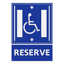 Supstick Autocollants Stickers Handicapé - Personne à mobilité réduite Ascenseur réservé 12x16cm