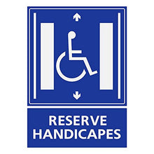 Supstick Autocollants Stickers Handicapé - Personne à mobilité réduite Ascenseur réservé aux handicapés 6x8cm
