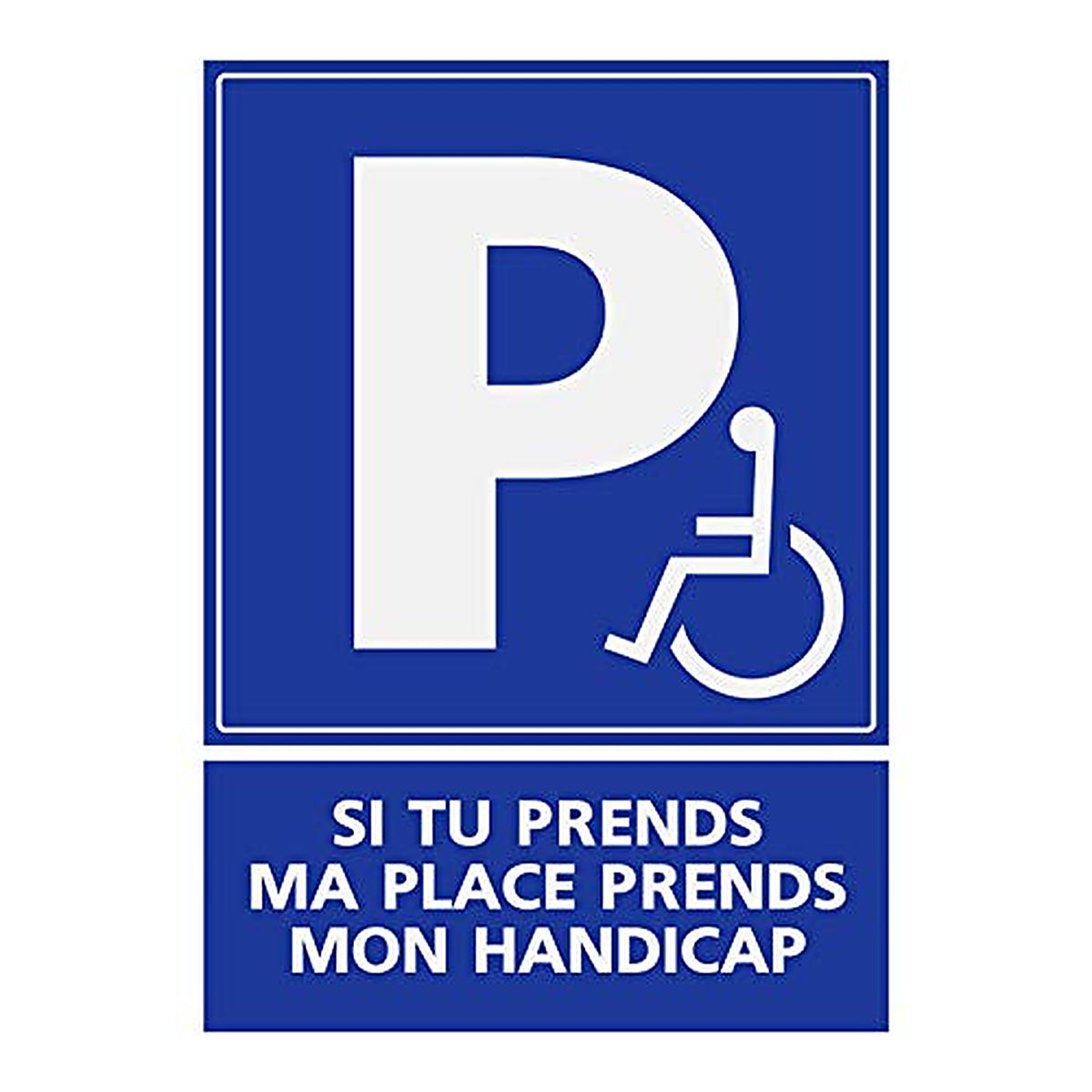 Supstick Autocollants Stickers Handicapé - Personne à mobilité réduite si tu Prends ma Place, Prends Aussi Mon Handicap 