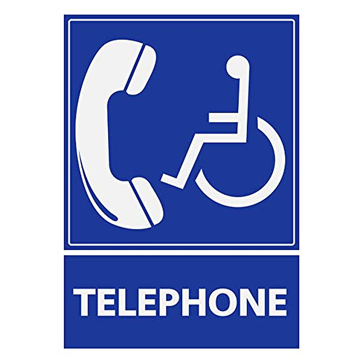 Supstick Autocollants Stickers Handicapé - Personne à mobilité réduite téléphone Dispositif Handicap 12x16cm