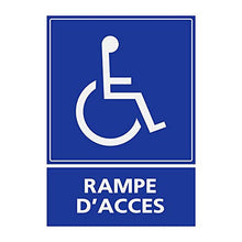 Supstick Autocollants Stickers Handicapé - Personne à mobilité réduite Rampe d’accès 9x12cm