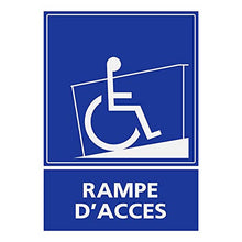 Supstick Autocollants Stickers Handicapé - Personne à mobilité réduite Rampe d’accès 9x12cm