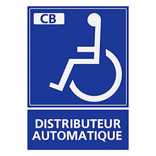Supstick Autocollants Stickers Handicapé - Personne à mobilité réduite Distributeur Automatique 15x20cm