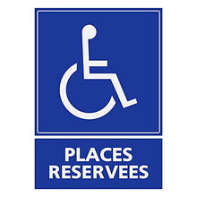 Supstick Autocollants Stickers Handicapé - Personne à mobilité réduite Parking handicapés Places réservées 12x16cm