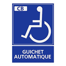 Supstick Autocollants Stickers Handicapé - Personne à mobilité réduite guichet Automatique 12x16cm