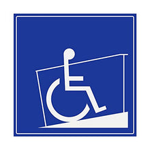Supstick Autocollants Stickers Handicapé - Personne à mobilité réduite Rampe d’accès 20x20cm