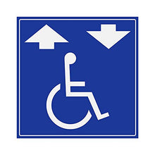Supstick Autocollants Stickers Handicapé - Personne à mobilité réduite Ascenseur adapté 25x25cm