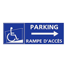 Supstick Autocollants Stickers Handicapé - Personne à mobilité réduite Rampe d’accès flèche Droite Format rectangulaire 
