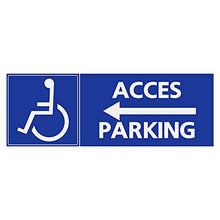 Supstick Autocollants Stickers Handicapé - Personne à mobilité réduite accès Parking flèche de Gauche 12x4cm